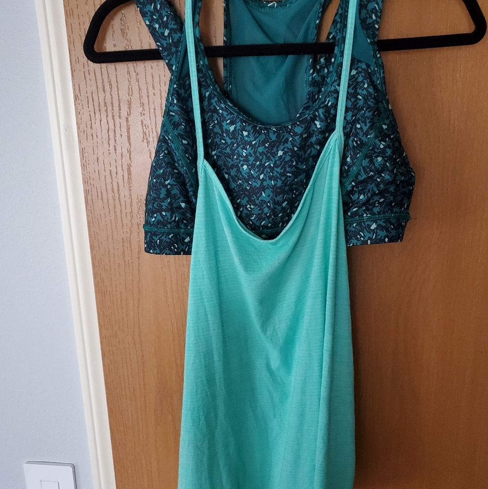 Lululemon tank and sports bra combo